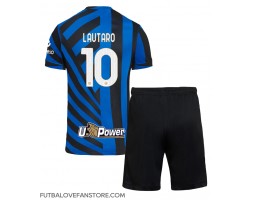 Inter Milan Lautaro Martinez #10 Domáci Detský futbalový dres 2024-25 Krátky Rukáv (+ trenírky)